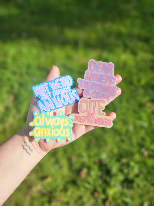 Anxiety phrases Stickers